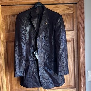 NWT Falcone coach duo suit jacket cut : 11603 RN#:63827 with solid pants